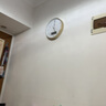 BBA掛鐘客廳簡約掛墻家用石英鐘溫濕度萬年歷電子時鐘 香檳金30cm 曬單實拍圖
