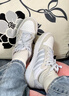 adidas ENTRAP美式校園風(fēng)運(yùn)動(dòng)板鞋男女少年感復(fù)古籃球鞋阿迪達(dá)斯 白色/淺藍(lán)/灰色   38.5 曬單實(shí)拍圖