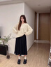 EXULL依思Q2025年夏季新款女鞋樂福鞋百搭學(xué)院風(fēng)通勤單鞋厚底圓頭黑色小皮鞋 黑色【時尚百搭】 37 曬單實拍圖