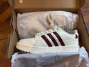 adidas NY 90 STRIPES經(jīng)典運動板鞋男女春季新款阿迪達斯三葉草 漢玉白/紅色/金色     37 曬單實拍圖