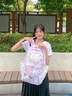麓格立雙肩包書(shū)包女韓版初中女生可愛(ài)少女痛包高中學(xué)生大容量高顏值背包 學(xué)生書(shū)包【紫色帶掛件】 曬單實(shí)拍圖