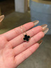 【二手99新】梵克雅寶項鏈 VCA 中號紅花 白花 黑花18K金女士四葉草項鏈 耳釘二手奢侈品飾品 單品99新-中號黑花 曬單實(shí)拍圖
