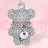 周六福（ZLF） S925銀飾項(xiàng)鏈女小熊潮流氣質(zhì)輕奢小眾銀飾鏈墜送女友 鏈墜鏈長40+5cm 曬單實(shí)拍圖