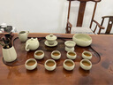 唐帕茶具整套景德鎮青瓷開(kāi)片釉功夫茶具套裝家用辦公室高端泡茶壺茶杯 瓷火窯-黃【茶具套裝】 16頭 曬單實(shí)拍圖