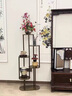 洽苒日本花架子客廳落地式陽(yáng)臺(tái)置物架擺放架中古養(yǎng)花的花架子 【加厚加固 胡桃色】經(jīng)典款6層 曬單實(shí)拍圖