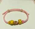 老廟黃金轉(zhuǎn)運(yùn)珠手串足金十二生肖抱福轉(zhuǎn)運(yùn)珠手鏈生日本命年七夕禮物 抱福蛇 約：1g 曬單實(shí)拍圖