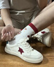 ZUOSAISI品牌小白鞋女平底百搭休閑鞋女2025秋季新品女鞋時(shí)尚星星鞋子女 米白色 35 曬單實(shí)拍圖