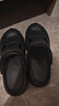 特步（XTEP）運(yùn)動(dòng)拖鞋男士洞洞鞋男情侶涼拖鞋外穿厚底涼鞋男 A043 黑色 42-43 曬單實(shí)拍圖