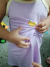 吉卡龍女童吊帶連衣裙夏季新款適合0-6歲女寶寶穿的條紋公主裙兒童薄款 紫色 120 身高約120cm 曬單實(shí)拍圖