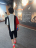 FILA斐樂(lè)兒童童裝短褲2025年夏季男中大童針織七分褲 曬單實(shí)拍圖