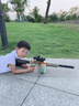 GrUpKids加特林電動(dòng)連發(fā)軟彈槍玩具男孩M416機(jī)關(guān)槍男童網(wǎng)紅六一兒童節(jié)禮物 陽(yáng)光橙64軟彈24彈殼(支架版) 配：充電器+護(hù)目鏡+槍靶(其他詳 曬單實(shí)拍圖