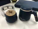 愛(ài)奢爾伴手禮商務(wù)禮品紫砂壺泡茶杯禮盒茶具套裝父親生日禮物男士送爸爸 高端送人藍色;按摩儀+茶杯茶水分離杯+茶葉罐+禮盒 老師退休禮物實(shí)用公司員工客戶(hù)周年慶紀念品定制 曬單實(shí)拍圖