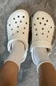 crocs卡駱馳洞洞鞋貝雅男鞋女鞋輕便耐磨一腳蹬拖鞋休閑鞋|10126 白-100 43 (270mm) 曬單實拍圖