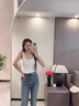 都市麗人92%棉吊帶背心女內(nèi)搭夏文胸一體帶胸墊薄款打底美背內(nèi)衣外穿上衣 曬單實(shí)拍圖