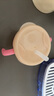 利其爾（Richell） 可按壓學(xué)飲杯兒童吸管水杯嬰兒訓(xùn)練杯暢飲杯吸管杯牛奶杯漱口杯 軟萌粉 曬單實(shí)拍圖