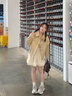 JAVC韓系休閑甜美風花邊拼接翻領(lǐng)長袖夾克外套女2025秋季新款短款設(shè)計 卡其色 L 建議 105-120斤 曬單實拍圖