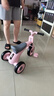 貝趣兒童三輪車自行車1-3-6歲腳踏車寶寶平衡車嬰兒幼兒2歲小孩童車 洛珊粉【燈光音樂+防側(cè)翻】 滑步滑行車生日六一兒童節(jié)禮物 曬單實(shí)拍圖