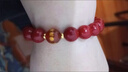 百年老鳳祥原礦朱砂手鏈男女轉運珠本命年屬蛇年手串護身符送禮物 龍/蛇普賢菩薩-珠徑12mm 曬單實(shí)拍圖