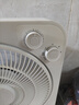 美菱（MeiLing）家用電風(fēng)扇臺式小型轉(zhuǎn)頁扇鴻運扇360°旋轉(zhuǎn)導(dǎo)風(fēng)學(xué)生辦公室宿舍電扇 白色定時款 曬單實拍圖