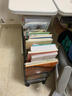 伊思家落地書架家用臥室兒童繪本多層收納書架客廳雜志可移動帶輪儲物柜 黑色三層【豎款】落地款 曬單實拍圖