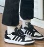 adidas ENTRAP休閑舒適運動板鞋少年感復古籃球鞋男女阿迪達斯   白色/黑色   41 曬單實拍圖