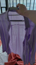 皮爾卡丹（pierre cardin）棉麻長(zhǎng)袖襯衫女春季色休閑打底亞麻襯衣 紫羅蘭 2XL【145-160斤】 曬單實(shí)拍圖