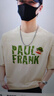 大嘴猴（paul frank）短袖t恤男士透氣純棉短袖男夏季休閑運動上衣外套男裝 杏色 XL 曬單實拍圖