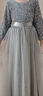 衣諾坊女童禮服長(zhǎng)裙兒童花童女孩演出服 灰色紗擺長(zhǎng)裙 160cm 曬單實(shí)拍圖