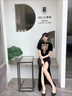 黑色金絲絨旗袍2025新款優(yōu)雅氣質高端刺繡走秀演出形體禮儀表演服 黑色 S 曬單實拍圖