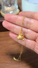 中國黃金（CHINA GOLD）黃金項鏈女士足金福袋吊墜新年情人節禮物送女友老婆 足金吊墜約0.8g*配銀鏈 曬單實(shí)拍圖