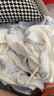 貝瑞加（Babyprints）新生兒連體衣2件裝嬰兒純棉內(nèi)衣薄款四季爬服柔軟寶寶哈衣 藍(lán)52 曬單實(shí)拍圖