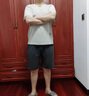 莫代爾男士睡衣夏季薄款莫代爾短袖短褲套裝2025新款可外穿青少年家居服 米白上衣+深綠褲子 XL 【建議體重140-150斤】 曬單實(shí)拍圖