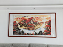 盛楨泰山國(guó)畫(huà)山水畫(huà)靠山圖客廳風(fēng)景掛畫(huà)辦公室沙發(fā)背景墻裝飾畫(huà)風(fēng)水畫(huà) M款【鴻運(yùn)當(dāng)頭】 六尺226*116cm(實(shí)木框+有機(jī)玻璃) 曬單實(shí)拍圖