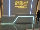 烤漆前臺接待臺公司前臺美容院柜臺白色收銀臺 簡約現代弧形吧臺 定制顏色 曬單實拍圖