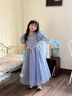G.DUCK KIDS小黃鴨童裝愛莎公主裙2025新款冰雪奇緣兒童連衣裙小女孩生日禮服 連衣裙帶披風(fēng) 110 建議4~5歲（100-110cm） 曬單實(shí)拍圖