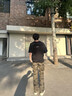 BJHG不計后果 涼感速干短袖t恤男夏季潮牌美式休閑蝙蝠袖情侶裝半袖女 石墨黑 XL 曬單實拍圖