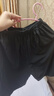 俞兆林冰絲闊腿褲女夏季薄款高腰垂感梨形身材顯瘦寬松休閑七分裙褲 黑色 XL 建議121-140斤 曬單實(shí)拍圖