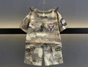 G.DUCKKIDS小黃鴨兒童迷彩服套裝男女童軍訓(xùn)服中大小童活動衣服學(xué)生軍訓(xùn)服裝 TZ050款 特種迷彩+帽子三件 140 尺碼9~10歲【130-140cm】cm 曬單實(shí)拍圖