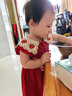 凡獵女童連衣裙夏裝2025新款洋氣嬰兒公主背心裙小童寶寶周歲禮服夏季 紅色 80 cm 曬單實(shí)拍圖