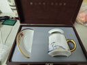 宜杯子 羊脂玉瓷茶杯陶瓷馬克杯辦公杯帶過(guò)濾茶水分離水杯禮物 錦鯉荷趣 曬單實(shí)拍圖