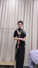 江韻南高端走秀旗袍2025新款長(zhǎng)款修身黑色高彈七彩亮片禮儀表演服 黑色 2XL 曬單實(shí)拍圖