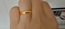 周六福（ZLF）  黃金戒指男女款足金簡(jiǎn)約沙面車(chē)花戒指愛(ài)意奔赴 計價(jià) 19號 -5.71g 曬單實(shí)拍圖