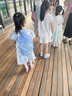 迪士尼（DISNEY）女童泡泡袖短袖連衣裙子六一 兒童節(jié) 演出禮服25夏DB421RE26藍(lán)130 曬單實拍圖