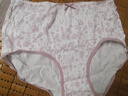 蝶安芬內褲女中高腰100%純棉透氣印花褲衩全棉包臀蝴蝶結無(wú)彈力三角褲頭 （4色各1） 4條 XL-165/90 曬單實(shí)拍圖