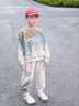 G.DUCKKIDS童裝男童套裝春秋款兒童衛(wèi)衣套裝漸變帥氣男孩衣服春季運動兩件套 咖色 120碼建議110-120cm6-7歲 曬單實拍圖