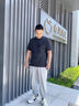 MR.25重磅美式復古短袖T恤男夏季寬松胖子大碼ins潮牌加肥加大半袖體恤 黑色 XL 曬單實拍圖