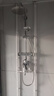 君泉（JunQuan）明裝淋浴花灑套裝洗澡混水閥銀色增壓噴頭淋雨衛(wèi)生間沐浴器全銅 三擋龍頭（圓大手頂噴） 曬單實(shí)拍圖