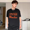 IZEXX短袖男夏季純棉重磅原創(chuàng  )設計痞帥高街寬松T恤上衣XX06黑色L 曬單實(shí)拍圖