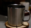 無印良品（MUJI）不銹鋼雙層馬克杯 大容量男女辦公學(xué)生水杯茶杯咖啡杯 銀色 490ml 曬單實(shí)拍圖