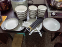 千夜碗具套裝碗盤餐具整套家用陶瓷飯碗筷子餐具套裝砂鍋喬遷送禮熱門 46頭【10人食】熱門大套裝 曬單實(shí)拍圖